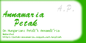 annamaria petak business card